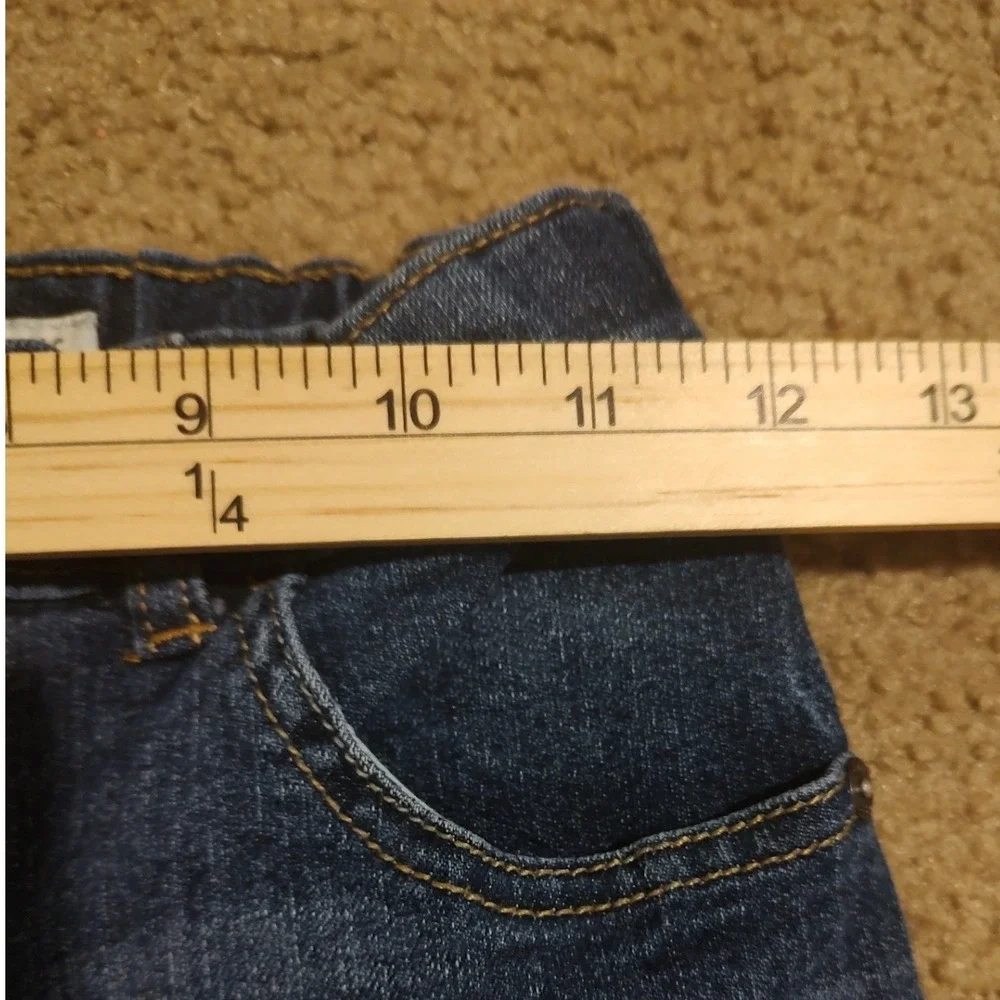 Kids Blue Wash‎ Denim Jeans Elastic Waist Straight Leg Pants Size 10